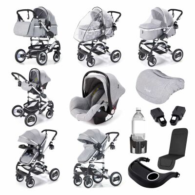 BAMBIMO Kinderwagen 3in1 (ein Daliya® refurbished Produkt Grau)