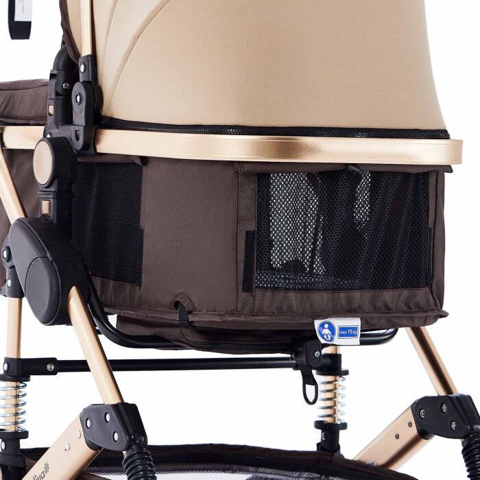 BAMBIMO Kinderwagen 3in1 (ein Daliya&reg; refurbished Produkt Braun - Gold)