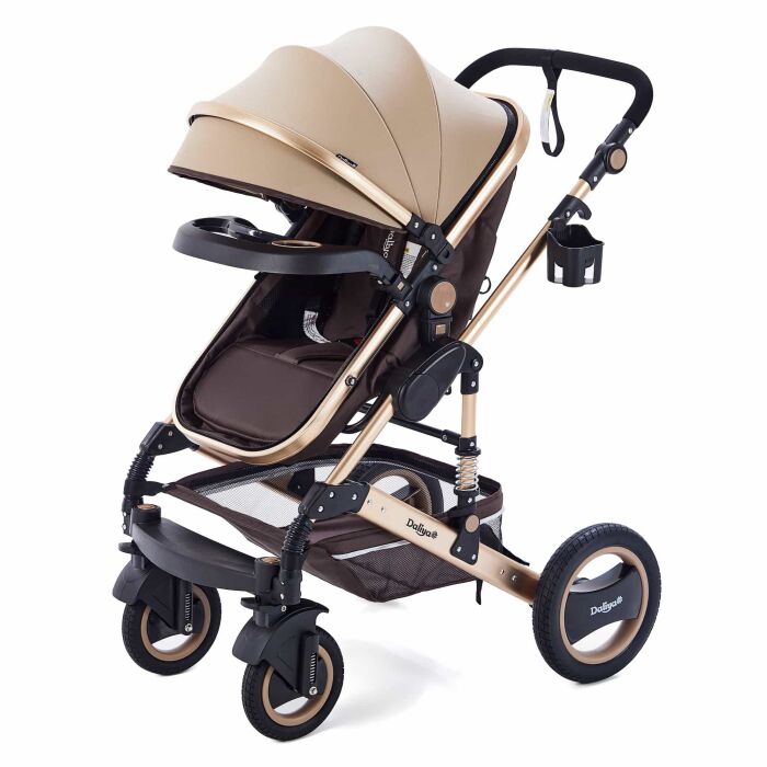 BAMBIMO Kinderwagen 3in1 (ein Daliya&reg; refurbished Produkt Braun - Gold)