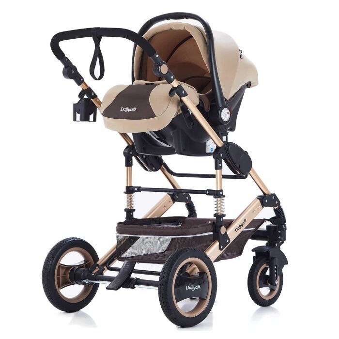 BAMBIMO Kinderwagen 3in1 (ein Daliya&reg; refurbished Produkt Braun - Gold)