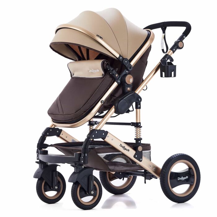 BAMBIMO Kinderwagen 3in1 (ein Daliya&reg; refurbished Produkt Braun - Gold)