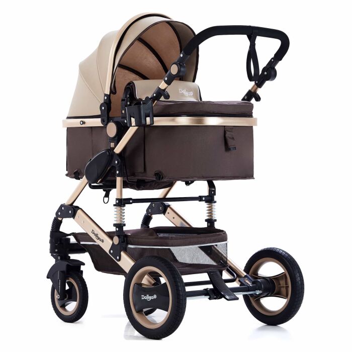 BAMBIMO Kinderwagen 3in1 (ein Daliya&reg; refurbished Produkt Braun - Gold)