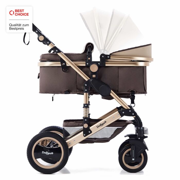 BAMBIMO Kinderwagen 3in1 (ein Daliya&reg; refurbished Produkt Braun - Gold)