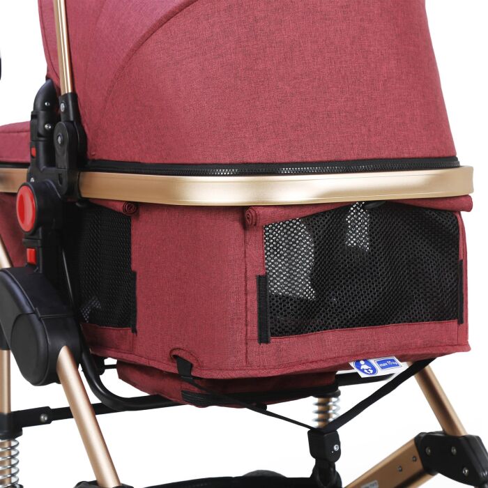 BAMBIMO Kinderwagen 3in1 (ein Daliya&reg; refurbished Produkt Elegance-Rot)