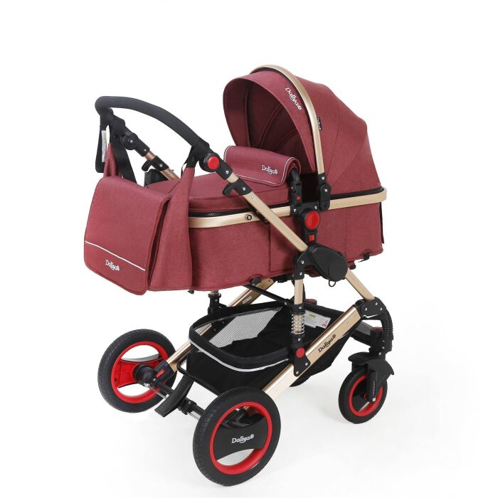 BAMBIMO Kinderwagen 3in1 (ein Daliya® refurbished Produkt Elegance-Rot)