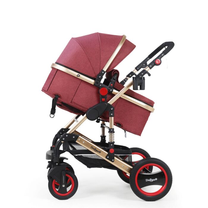 BAMBIMO Kinderwagen 3in1 (ein Daliya® refurbished Produkt Elegance-Rot)