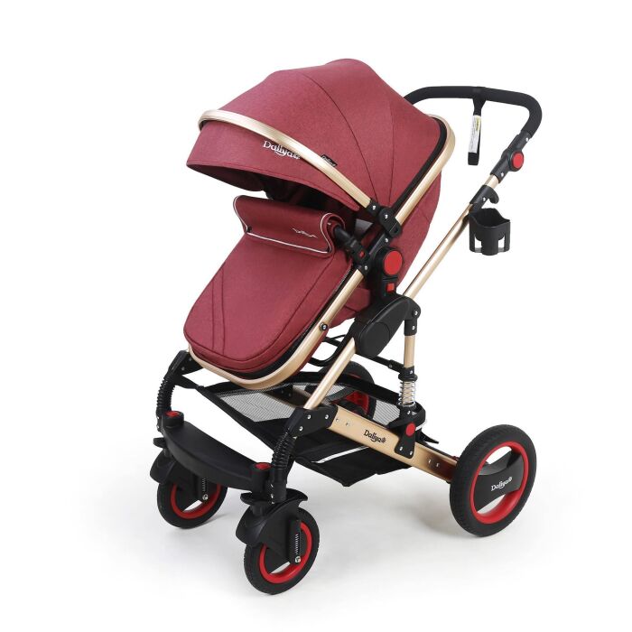 BAMBIMO Kinderwagen 3in1 (ein Daliya® refurbished Produkt Elegance-Rot)