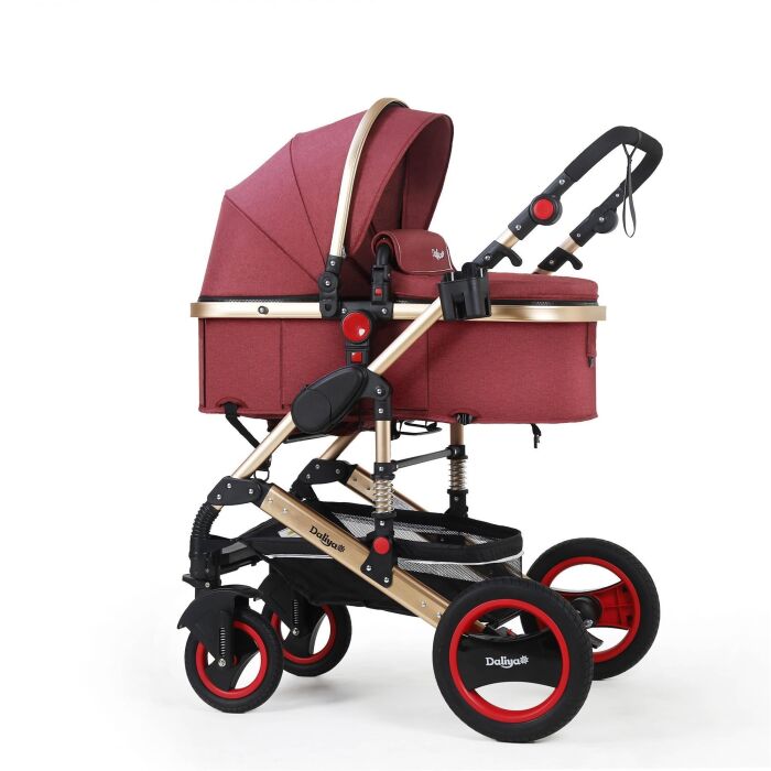 BAMBIMO Kinderwagen 3in1 (ein Daliya® refurbished Produkt Elegance-Rot)