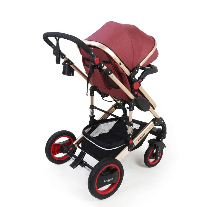 BAMBIMO Kinderwagen 3in1 (ein Daliya® refurbished Produkt Elegance-Rot)