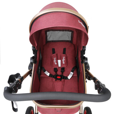 BAMBIMO Kinderwagen 3in1 (ein Daliya® refurbished Produkt Elegance-Rot)