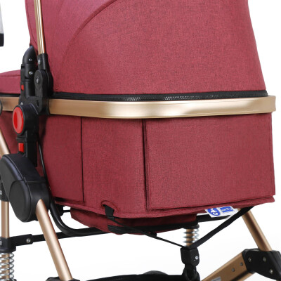 BAMBIMO Kinderwagen 3in1 (ein Daliya® refurbished Produkt Elegance-Rot)