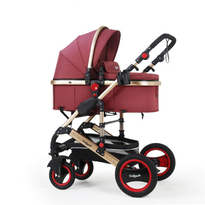 BAMBIMO Kinderwagen 3in1 (ein Daliya® refurbished Produkt Elegance-Rot)