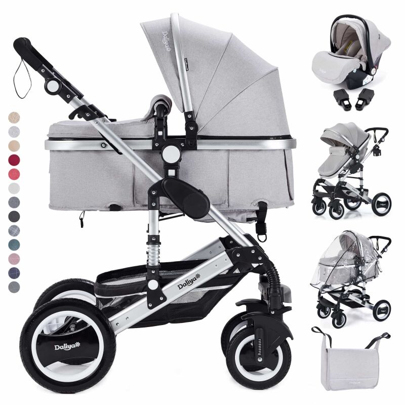 BAMBIMO Kinderwagen 3in1 (ein Daliya® refurbished Produkt Elegance-Grau)