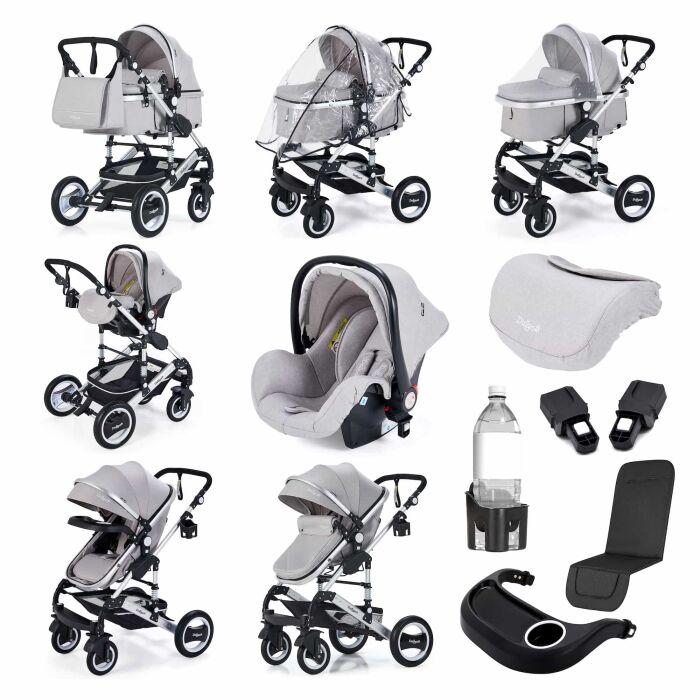 BAMBIMO Kinderwagen 3in1 (ein Daliya® refurbished Produkt Elegance-Grau)