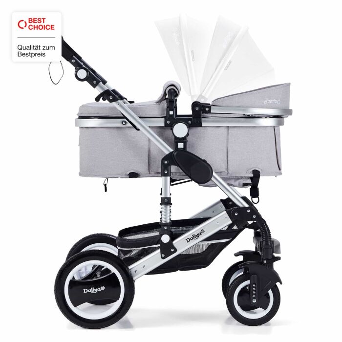 BAMBIMO Kinderwagen 3in1 (ein Daliya® refurbished Produkt Elegance-Grau)