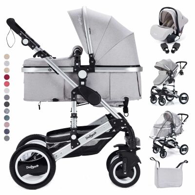 BAMBIMO Kinderwagen 3in1 (ein Daliya® refurbished Produkt Elegance-Grau)