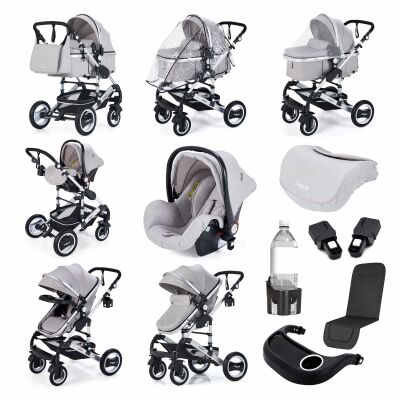 BAMBIMO Kinderwagen 3in1 (ein Daliya® refurbished Produkt Elegance-Grau)