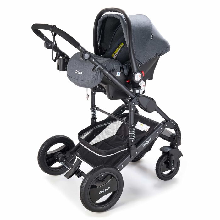 BAMBIMO Kinderwagen 3in1 (ein Daliya® refurbished Produkt Dunkel-Grau)