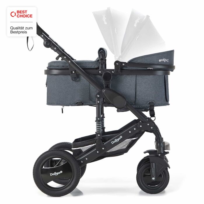 BAMBIMO Kinderwagen 3in1 (ein Daliya® refurbished Produkt Dunkel-Grau)
