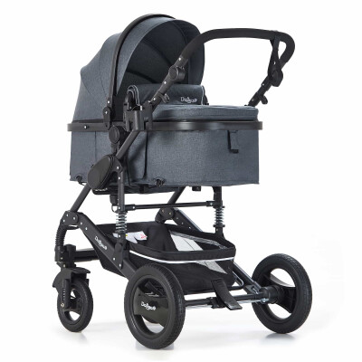 BAMBIMO Kinderwagen 3in1 (ein Daliya® refurbished Produkt Dunkel-Grau)