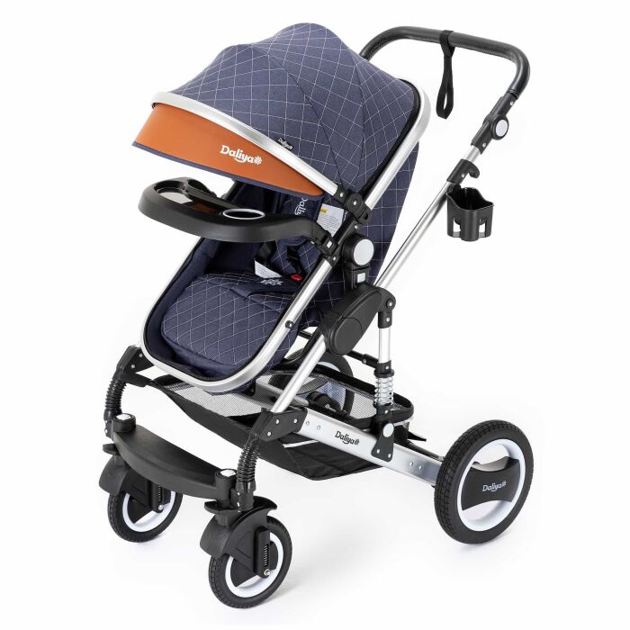 BAMBIMO Kinderwagen 3in1 (ein Daliya&reg; refurbished Produkt Blau mit Wei&szlig;)