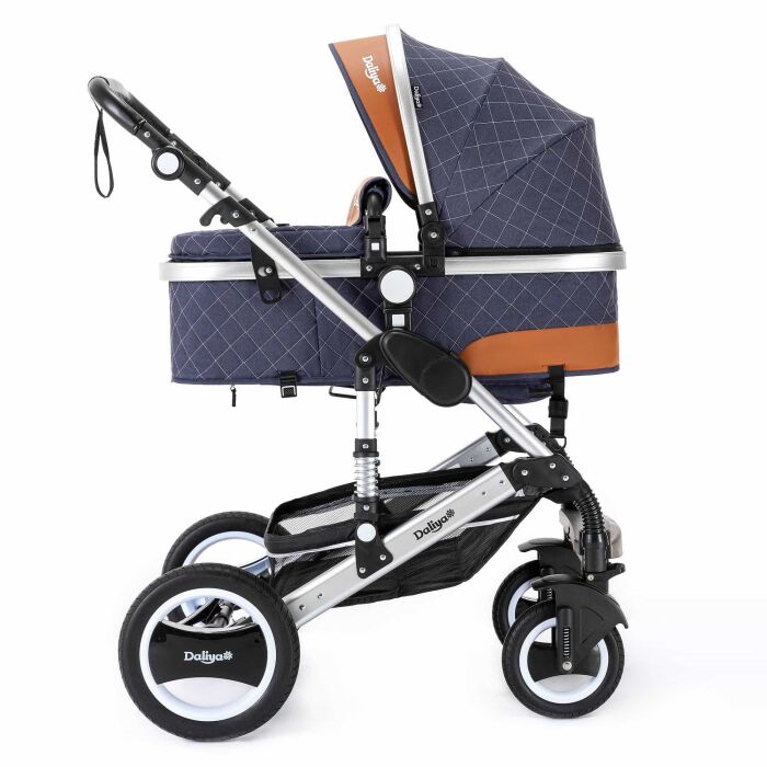 BAMBIMO Kinderwagen 3in1 (ein Daliya&reg; refurbished Produkt Blau mit Wei&szlig;)