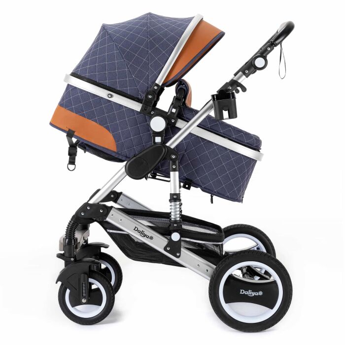 BAMBIMO Kinderwagen 3in1 (ein Daliya® refurbished Produkt Blau mit Weiß)