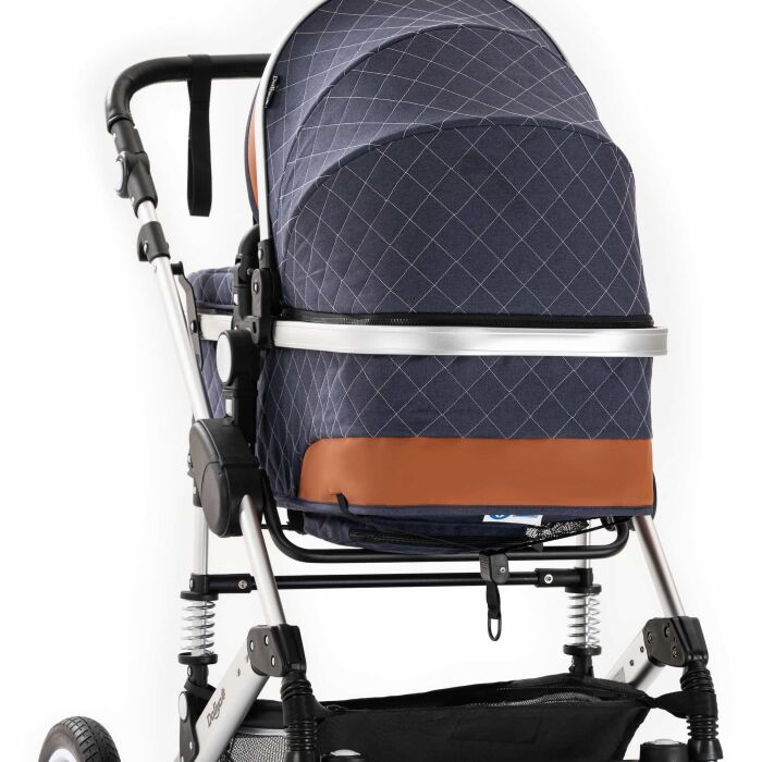 BAMBIMO Kinderwagen 3in1 (ein Daliya® refurbished Produkt Blau mit Weiß)