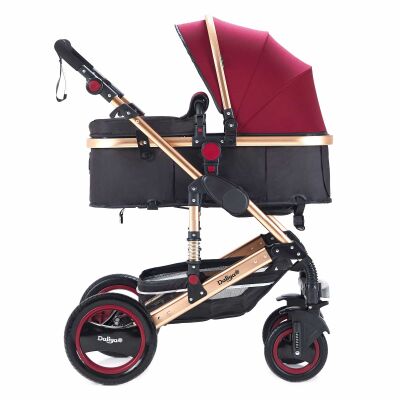 BAMBIMO Kinderwagen 2in1 (ein Daliya® refurbished Produkt Bordeaux-Rot)