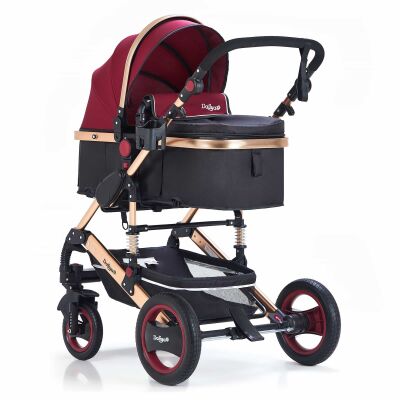 BAMBIMO Kinderwagen 2in1 (ein Daliya® refurbished Produkt Bordeaux-Rot)