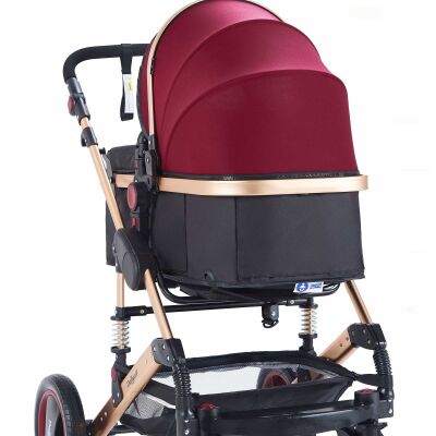 BAMBIMO Kinderwagen 2in1 (ein Daliya® refurbished Produkt Bordeaux-Rot)