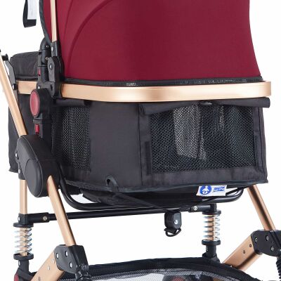 BAMBIMO Kinderwagen 2in1 (ein Daliya® refurbished Produkt Bordeaux-Rot)