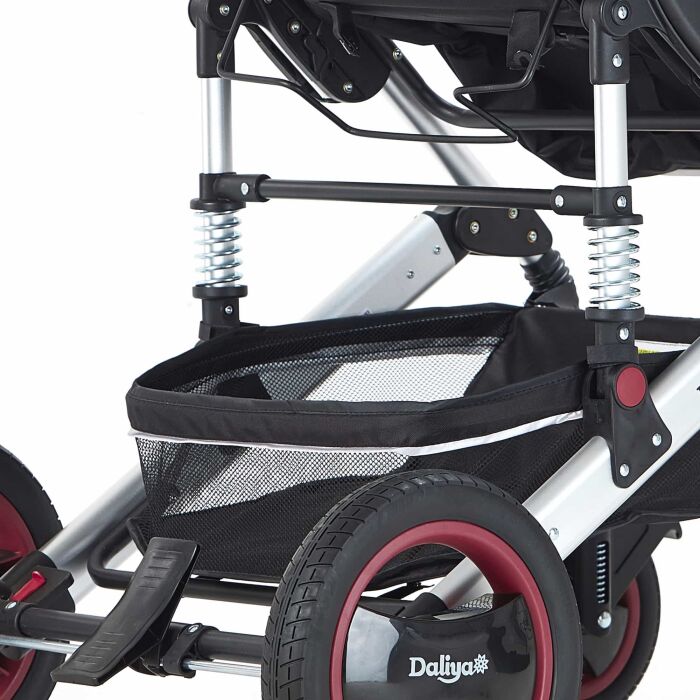 BAMBIMO Kinderwagen 2in1 (ein Daliya® refurbished Produkt Bordeaux-Rot-Silber)