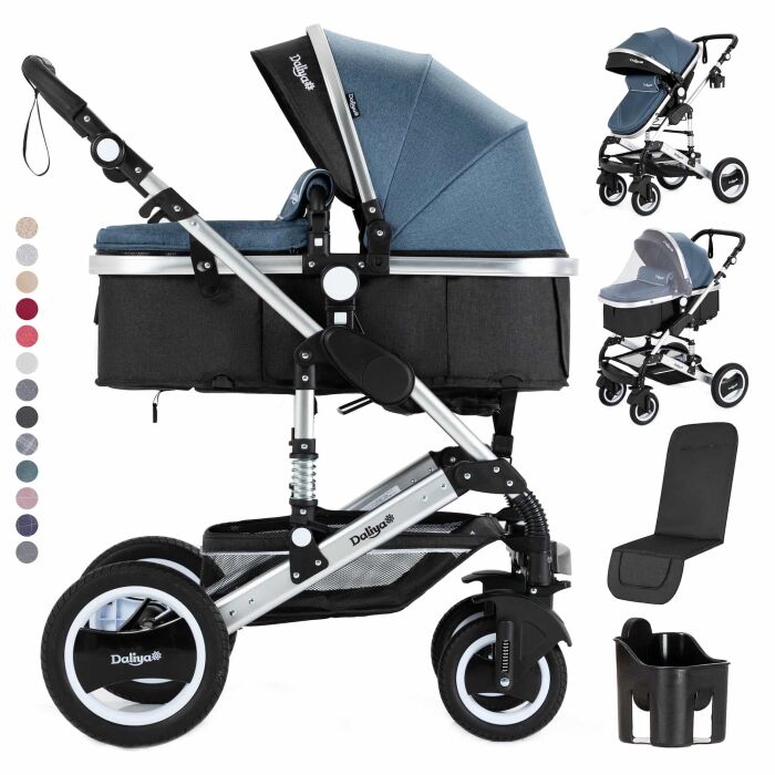 BAMBIMO Kinderwagen 2in1 (ein Daliya® refurbished Produkt Blau)