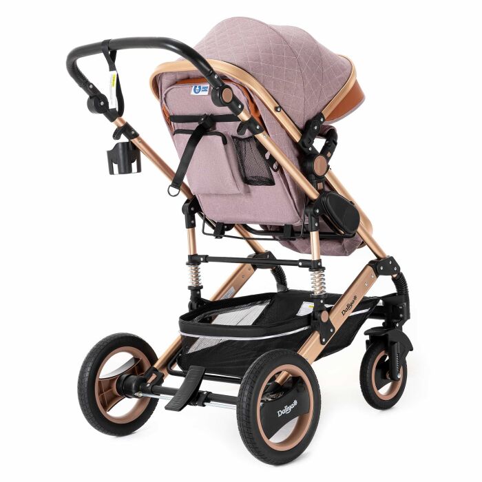 BAMBIMO Kinderwagen 2in1 (ein Daliya® refurbished Produkt Khaki mit Weiß)