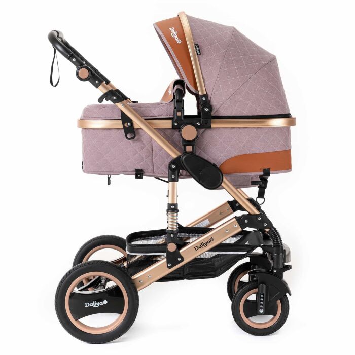 BAMBIMO Kinderwagen 2in1 (ein Daliya® refurbished Produkt Khaki mit Weiß)