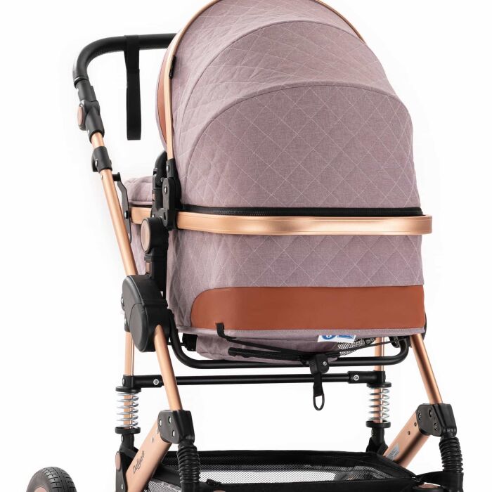 BAMBIMO Kinderwagen 2in1 (ein Daliya&reg; refurbished Produkt Khaki mit Wei&szlig;)