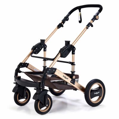 BAMBIMO Kinderwagen 2in1 (ein Daliya® refurbished Produkt Khaki mit Weiß)