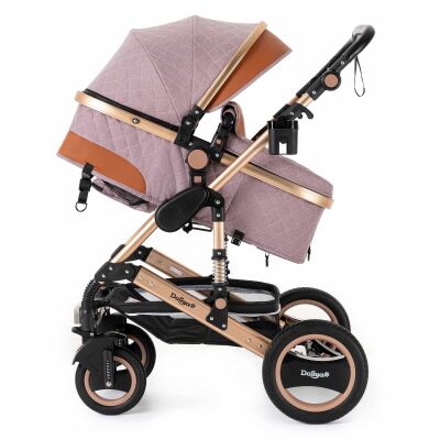 BAMBIMO Kinderwagen 2in1 (ein Daliya® refurbished Produkt Khaki mit Weiß)