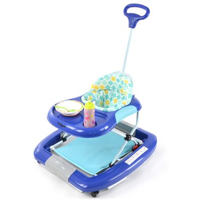 Daliya® BEBISTEP 4in1 Spiel- und Lauflernwagen (Blau)