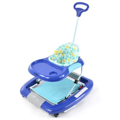 Daliya® BEBISTEP 4in1 Spiel- und Lauflernwagen (Blau)