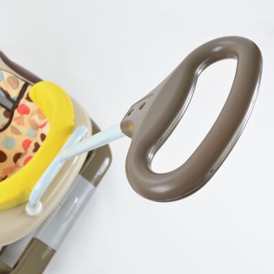Daliya® BEBISTEP 4in1 Spiel- und Lauflernwagen (Braun)
