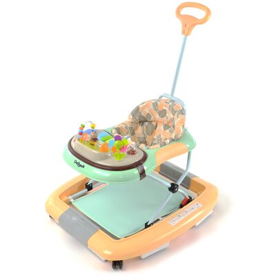 Daliya® BEBISTEP 4in1 Spiel- und Lauflernwagen (Gelb-Türkis)