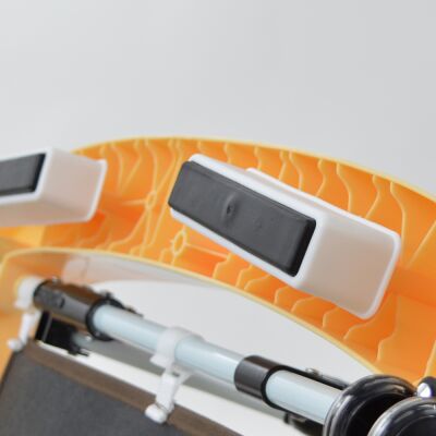 Daliya® BEBISTEP 4in1 Spiel- und Lauflernwagen (Gelb-Türkis)