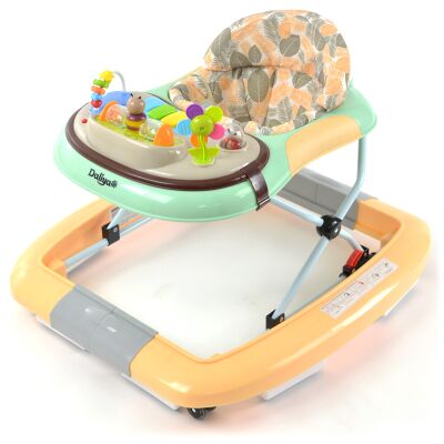 Daliya® BEBISTEP 4in1 Spiel- und Lauflernwagen (Gelb-Türkis)