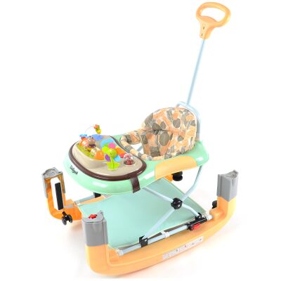 Daliya® BEBISTEP 4in1 Spiel- und Lauflernwagen (Gelb-Türkis)