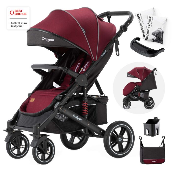 Daliya&reg; RAPIDY Buggy Kinderwagen (Rot-Schwarz)