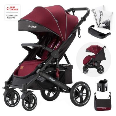 Daliya® RAPIDY Buggy Kinderwagen (Rot-Schwarz)