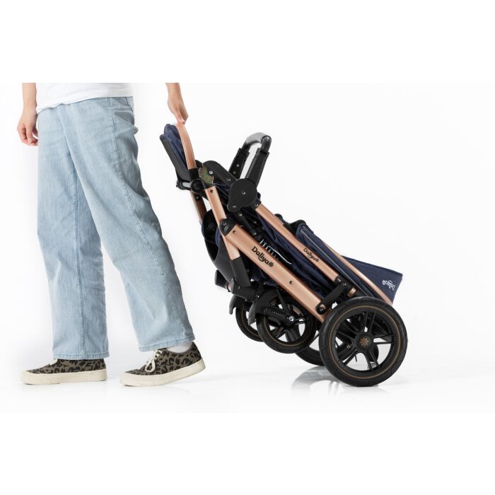 Daliya® RAPIDY Buggy Kinderwagen (Blau-Gold)