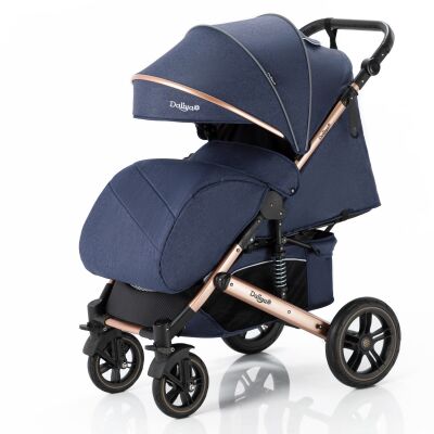 Daliya® RAPIDY Buggy Kinderwagen (Blau-Gold)